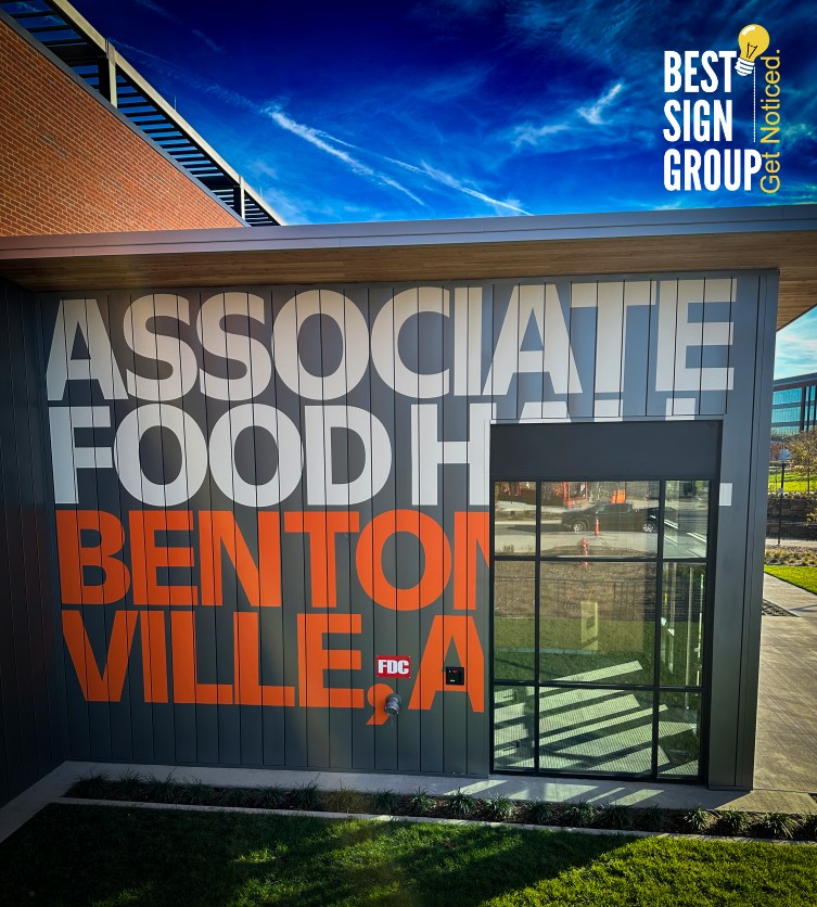 BestSignGroup's tweet image. Completed exterior vinyl install for the new Walmart Campus Food Hall. 😍