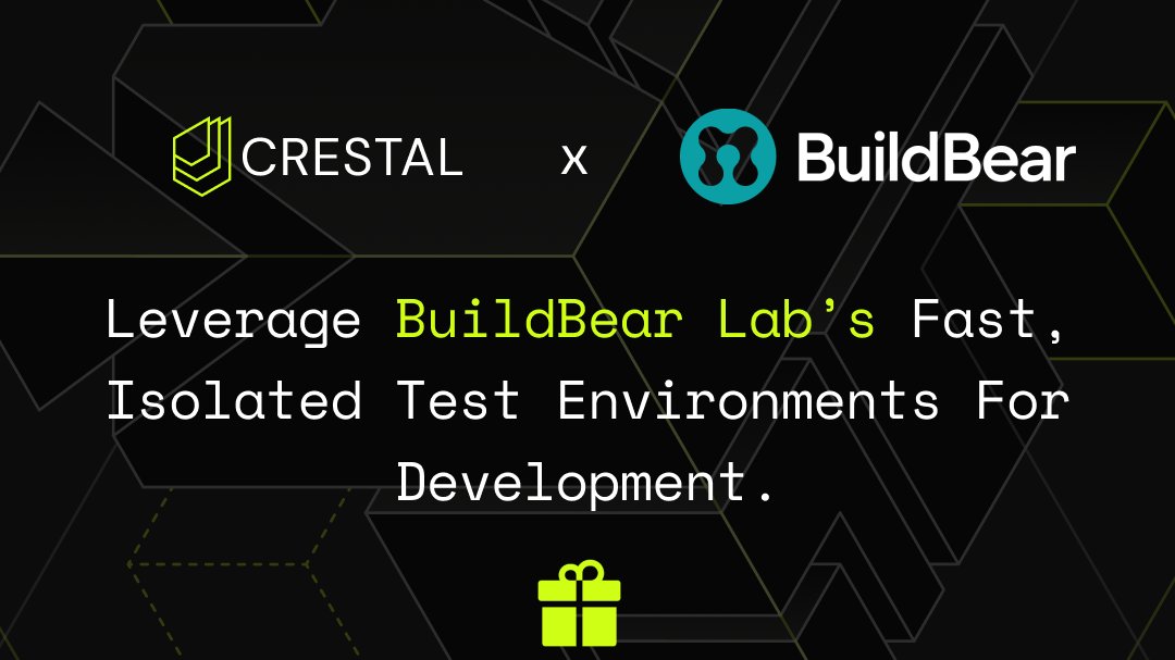 crestalnetwork's tweet image. Already a full week of Crestmas cheer! 🎁

Happy Friday to all and welcome to Lab Tech @_BuildBear 🐻

BuildBear Labs bring their game-changing private testnet sandboxes to the Crestal Lab, empowering developers to streamline their Web3 projects with lightning-fast testing,…