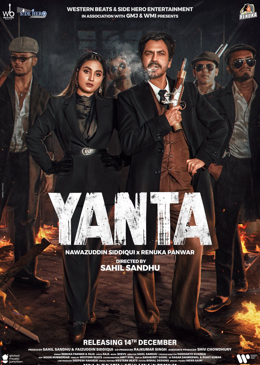 Bishaldesigns's tweet photo. #YANTA Second Look

“🔥 THE WAIT IS OVER! 🔥
**YANTA** - is here! 🎶💥
A **Haryanvi-South Indian fusion** redefining the music scene – dropping **14th December 2024**! 🚀 
#YANTA #BiggestCollab2024 #RenukaPanwar #sahilsandhu
#warnermusicindia
#gmjofficial #NawazuddinSiddiqui https://t.co/8WYUKMwaFh