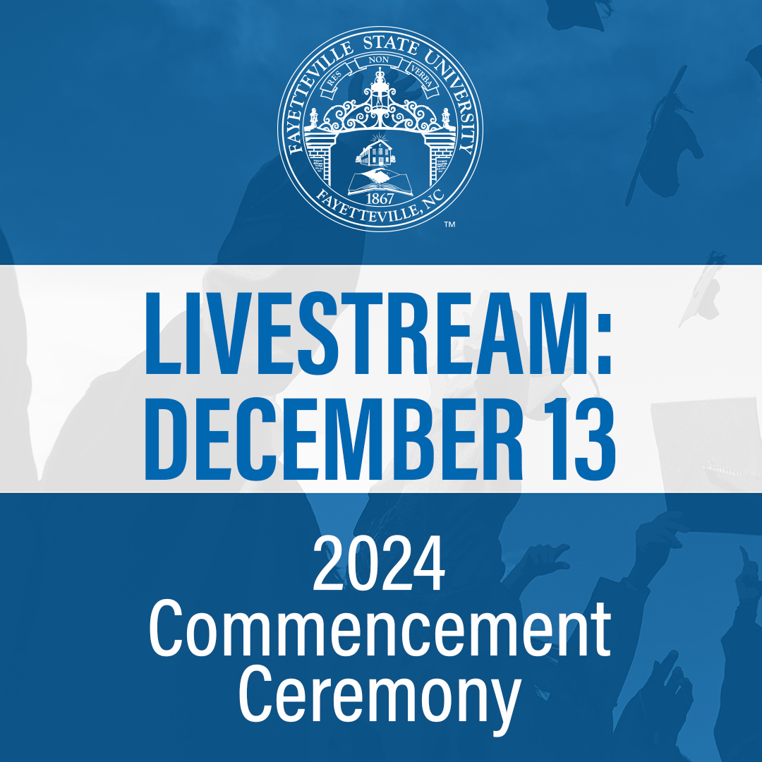 uncfsu's tweet image. The Fall 2024 Commencement Ceremony is about to begin! 

Visit our Commencement webpage to join the celebration virtually 🐴💙🤍🎓✨

Watch Live Here: bit.ly/44lDzei 

#FayState #Fall2024 #HBCUGrads #COE #BCBE #CHSS #LCHST #AreYouIn