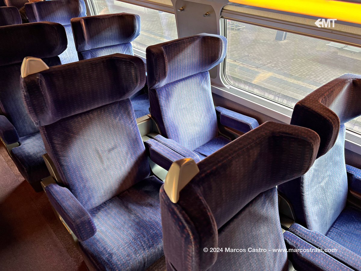 marcostrain's tweet photo. 🚄🇱🇺 Leaving Luxembourg on board the #TGV2865 bound for Paris-Est 🇫🇷. The journey takes 2h and 11min, with stops only at Thionville and Metz Ville. For this connection #Euroduplex trains are used. Despite being relatively new, the interior feels outdated and needs refurbishment! https://t.co/hA3Fg2kCUS