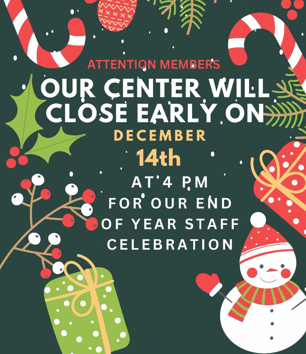 Our UP Indian River Center and Member Share Grocery Program will CLOSE at 4PM on Saturday, December 14th for our employee end of year celebration. We will reopen Sunday, December 15th, normal business hours.

Thank you for your understanding.