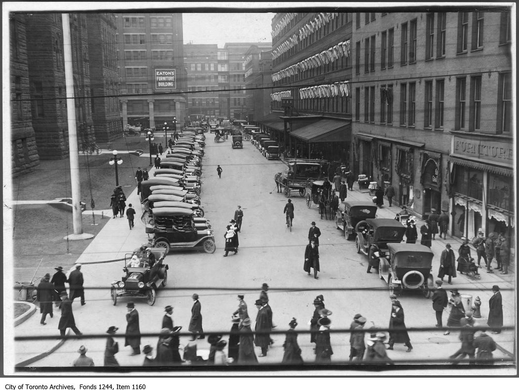 Toronto Archives (@torontoarchives) on Twitter photo #OTD 1904 The first escalator, or "traveling stair", in Canada was installed at the Eaton's store in time for the Christmas crowds! At a speed of 100 feet per minute, it could carry 7,000 people per hour. 
Newspaper: Toronto Daily Star. 
ow.ly/m3nm50UmKmI
#TOhistory #OTD 1904 The first escalator, or "traveling stair", in Canada was installed at the Eaton's store in time for the Christmas crowds! At a speed of 100 feet per minute, it could carry 7,000 people per hour. 
Newspaper: Toronto Daily Star. 
ow.ly/m3nm50UmKmI
#TOhistory