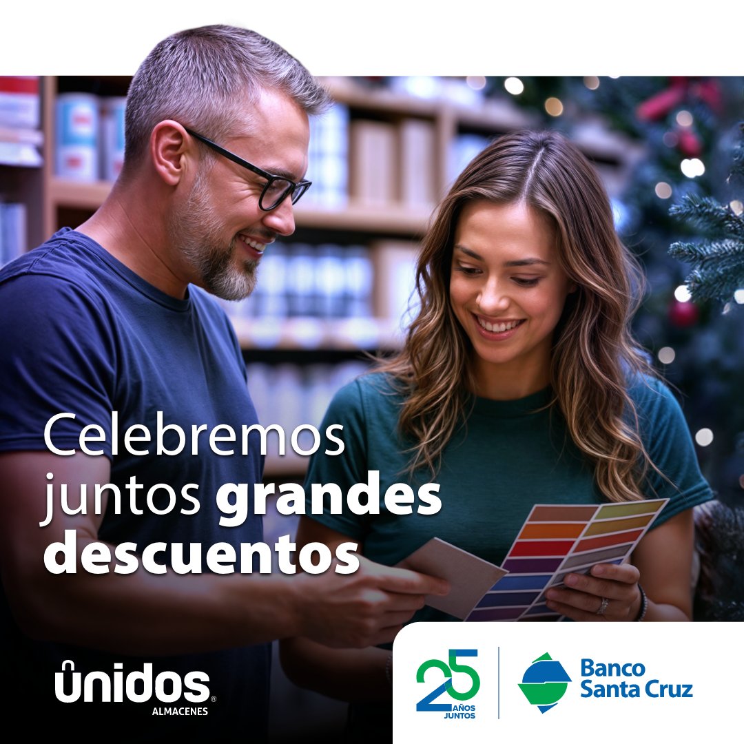 BSC_RD's tweet photo. ¡Celebremos juntos grandes descuentos esta Navidad! ✨🎄 Ahorra hasta un 55% al pagar con tus Tarjetas de Crédito Santa Cruz 💳 en @aunidosrd. Recibe hasta 40% de descuento en mercancía seleccionada➕ 15% de devolución.

📌 Promoción válida del 13 al 15 de diciembre 2024. 📌 Mínimo de consumo RD$2,500.
📌 Tope de devolución por cliente RD$6,000. El mismo será reflejado 20 días laborables después de finalizada la promoción.
📌 No aplican Tarjetas de Débito, Crédito Empresarial ni Visa Bravo Santa Cruz.
📌 Devolución es por cliente, por el periodo de la promoción.
📌 Consulta las promociones vigentes en https://t.co/aB2k5V0C2b

*Para más información sobre nuestros productos, consulta nuestro Centro de Atención al Usuario Santa Cruz y conoce en detalle sus características, costos, riesgos y procedimientos en https://t.co/P72naSNS7t

*Recuerda usar el crédito de forma responsable, considera las consecuencias del sobreendeudamiento en tu planificación financiera.

#BancoSantaCruzRD