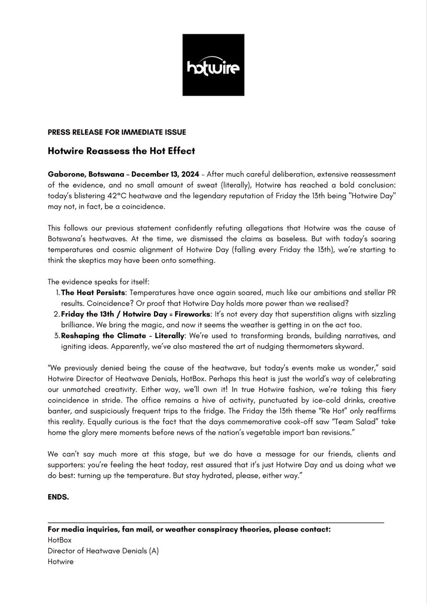 Please find a statement on behalf of Hotwire here 🔥