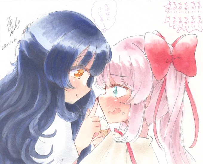 推しカ……推しのキャラ2人です ルルとキティ  #アクおどワンドロ #1日1絵ちま 