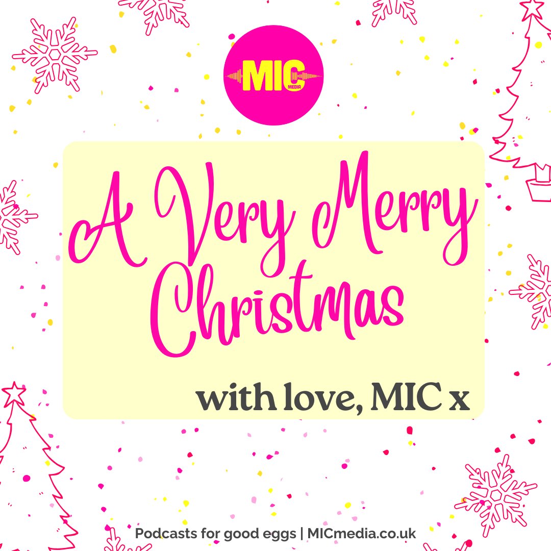 #MICmas 🎄 Day #12

A very, merry Christmas from all at MIC

Eat lots, sleep lots &amp; catch up with your favourite podcasts

We hope you enjoyed our 12 days of podcasting titbits for this year's #MICmas

See you in 2025!

Vic &amp; Team MIC 🎅 x

#christmas #happyholidays #GrabTheMIC
