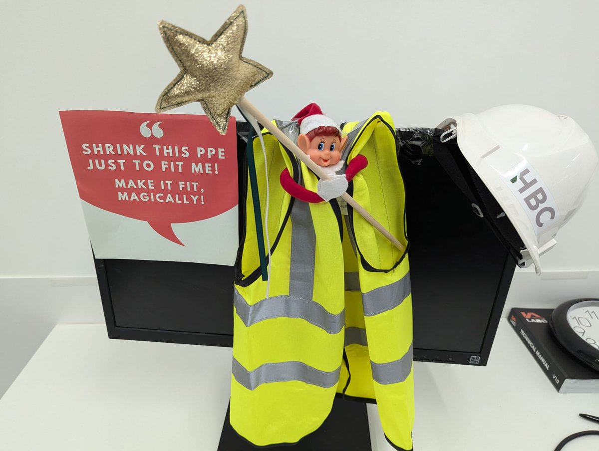 Elvis the Inspector Elf found his PPE a tad too large for his elf-sized frame. So he enchanted the PPE to shrink perfectly to size!
 
We caught him mid-spell, but he is nearly ready to inspect the North Pole workshops in safety.

 #BuildingControl #Hertfordshire