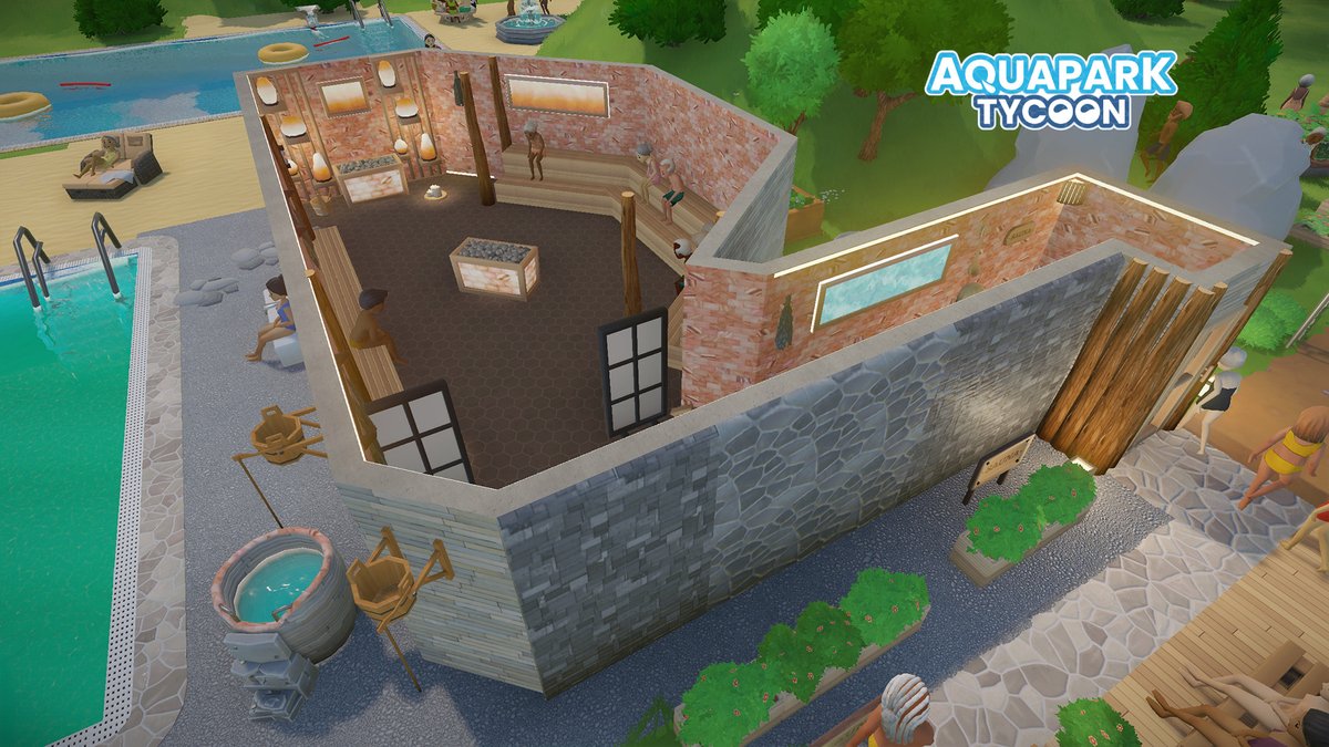 🕯️🕯️🕯️
The Salt Sauna is worth its salt - offering your guests the relaxing benefits of a seaside getaway right there in your park in #AquaparkTycoon! 🧂

Wishlist now on Steam: s.team/a/2819470

#advent  #christmasiscoming #december #winter #sauna #spa #cozychristmas