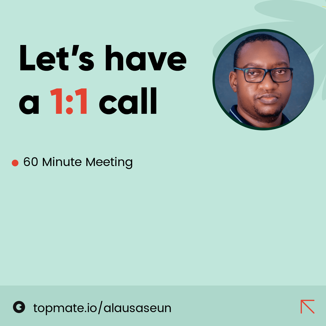 seunayolu's tweet photo. Hey everyone!

I've been getting a lot of DMs for guidance, so decided to take action on it.

I'm excited to help folks out and give back to the community via Topmate. Feel free to reach out if you have any questions or just want to say hi!

https://t.co/eSrl010Bis https://t.co/s1BUqD9ONn