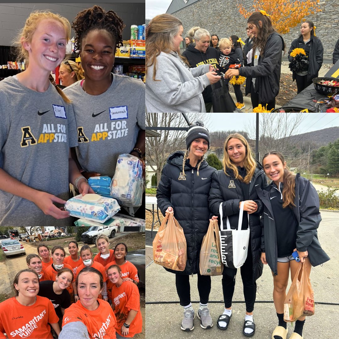 AppStateRISE's tweet image. Our student-athletes have already made an incredible impact in our community by completing 3,052 service hours 💛

Thank you to all of our sports who stepped up to help with hurricane relief efforts. Your support for those in need shows the true strength of our Mountaineer family