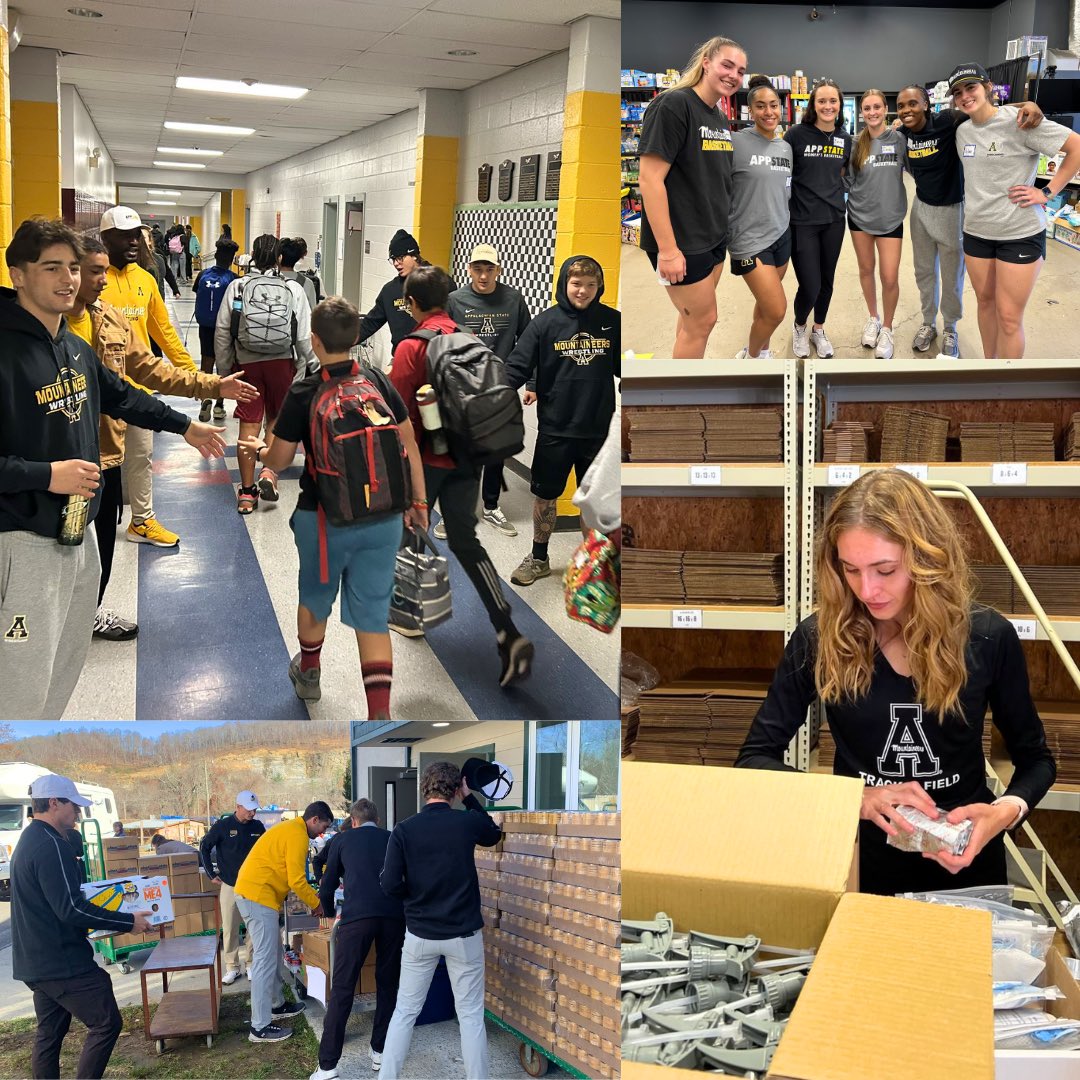 AppStateRISE's tweet image. Our student-athletes have already made an incredible impact in our community by completing 3,052 service hours 💛

Thank you to all of our sports who stepped up to help with hurricane relief efforts. Your support for those in need shows the true strength of our Mountaineer family
