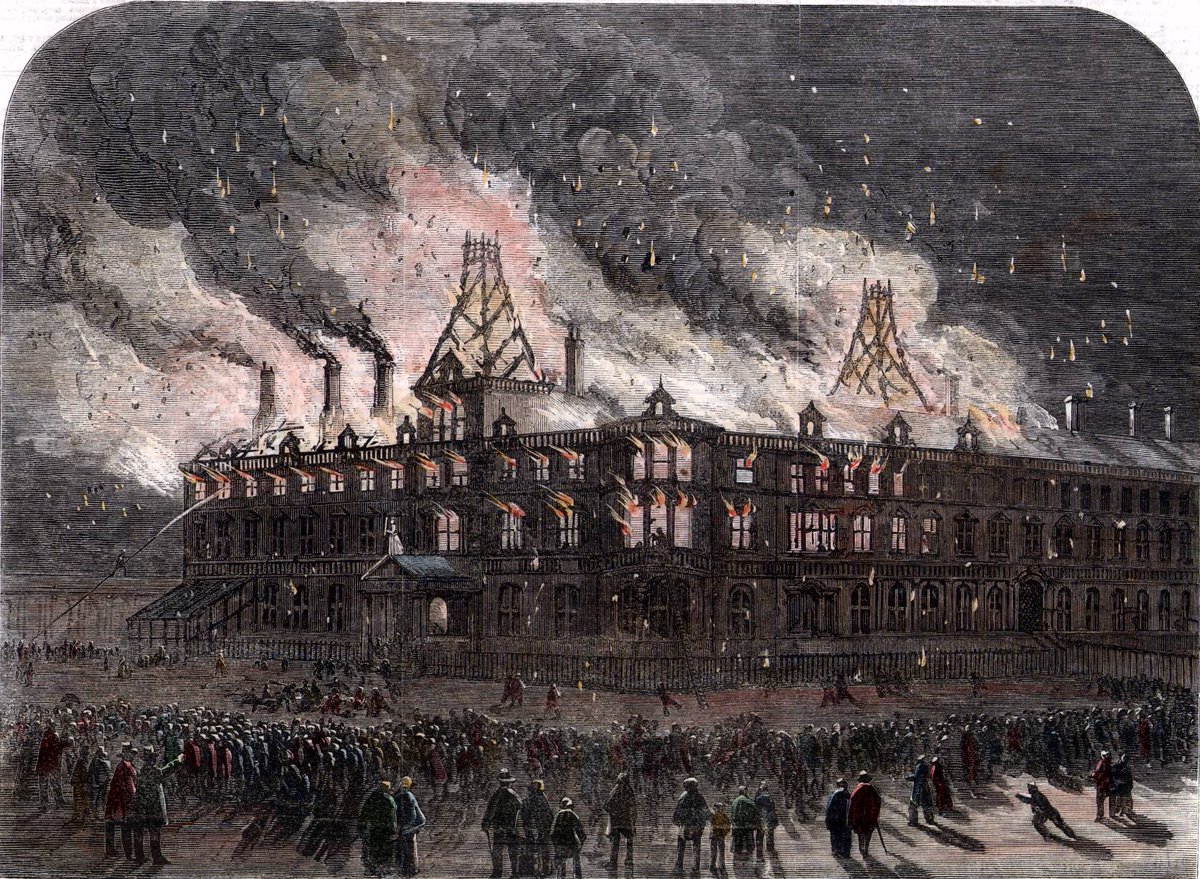 cwacmuseums's tweet photo. The #FridayFlashBack from the History Hub is this shot of a fire at the Queen Hotel, City Road, #Chester. The image is from the Illustrated London News in December 1861. https://t.co/eAiPtK3tBN