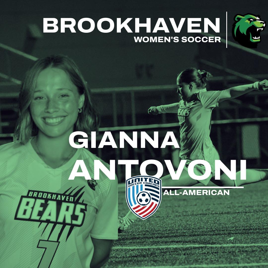 Dallas College Brookhaven Women's Soccer (@dcbwomenssoccer) on Twitter photo Congrats to our captain <a href="/GiannaAntovoni7/">Gianna Antovoni #7</a> on being named <a href="/UnitedCoaches/">United Soccer Coaches</a> #AllAmerican ๐ปโฝ๏ธ๐ Congrats to our captain <a href="/GiannaAntovoni7/">Gianna Antovoni #7</a> on being named <a href="/UnitedCoaches/">United Soccer Coaches</a> #AllAmerican ๐ปโฝ๏ธ๐