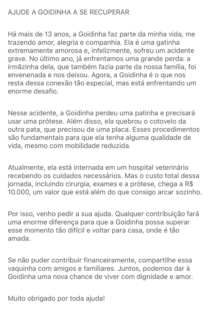 ajudeagoidinha's tweet photo. AJUDE A GOIDINHA! 😿💔

https://t.co/z6mogVEMqx

PIX DA VAKINHA: 5252582@vakinha.com.br https://t.co/FV5VkWhwKU