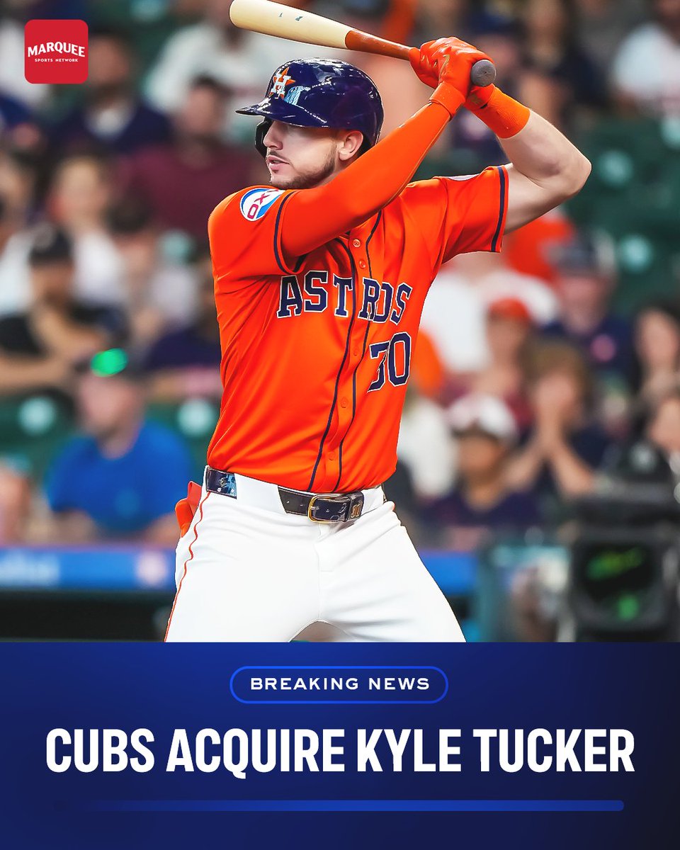 The Cubs are acquiring Kyle Tucker.
