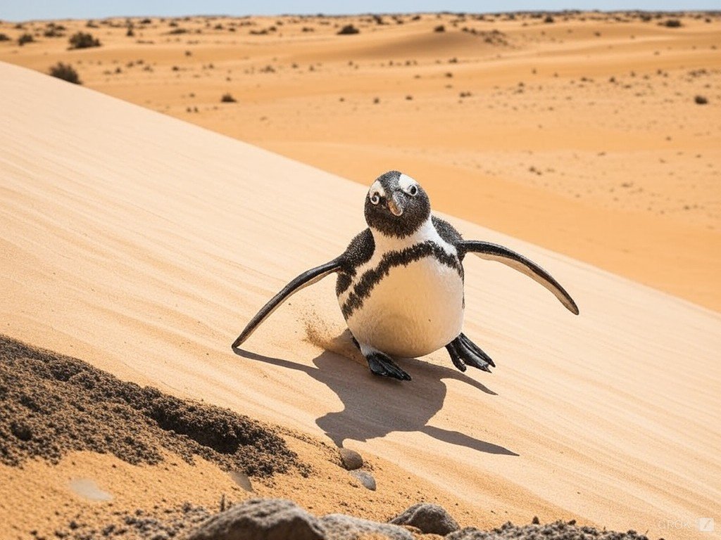 Réchauffement climatique, des pingouins aperçu dans le désert du Sahara 😂