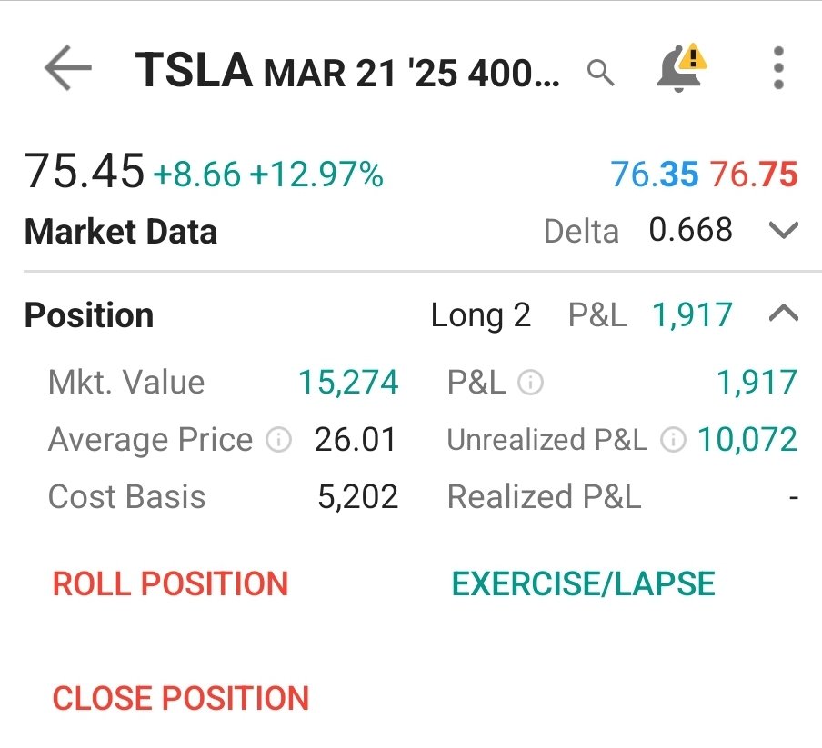 TradingWarz's tweet photo. $TSLA 10k on leaps!

We did it team no one goes on spaces 2x per week and gives u everything live for free

Luv yall thank you for the support

Who wants some of my gains drop a like will be paying it forward https://t.co/X4nE8yNaY0