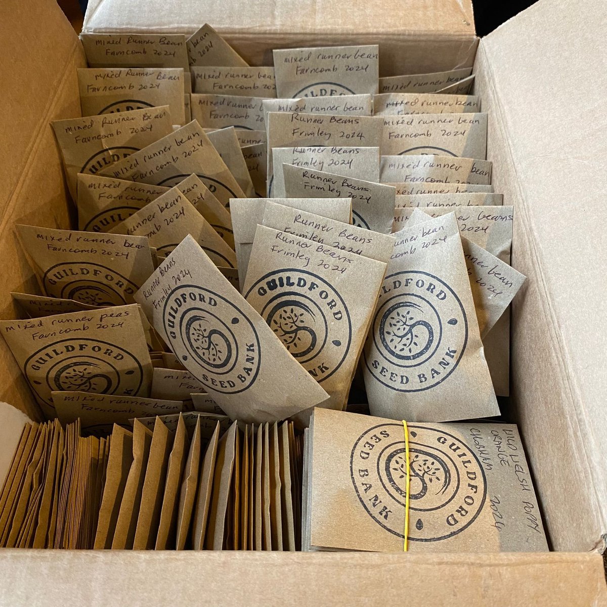 Lots of seeds packed ready for the Seed Swap!