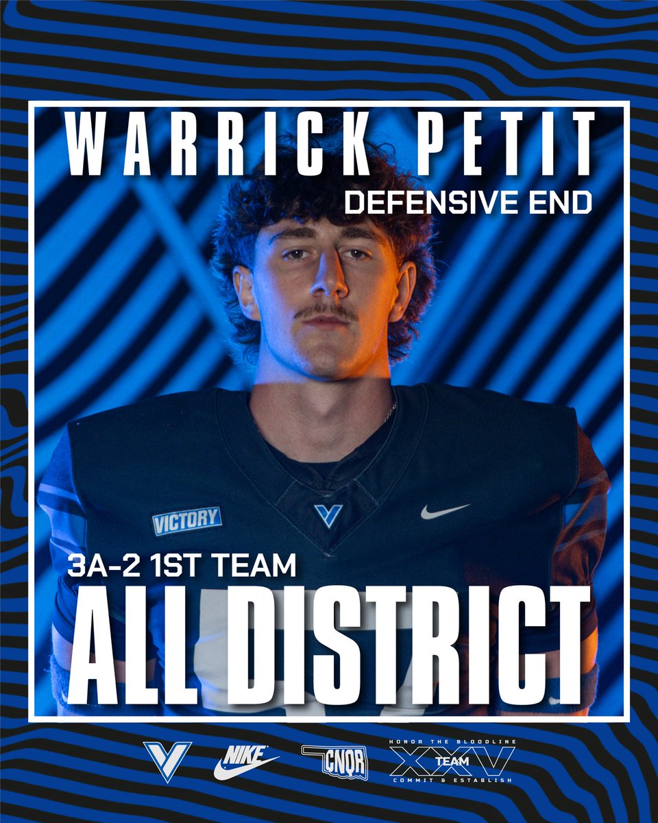 Excited to announce these young men.

Seven strong seniors who represent our school so well. Congrats men!

All District 3A-2
1st Team:
WR Eric Peterson
OL Javelyn Robinson
LB Cooper Howell
DE Warrick Petit
DB Jacob Earnhardt
Honorable Mention
DT Elijah Corley
OL Caden Newfield