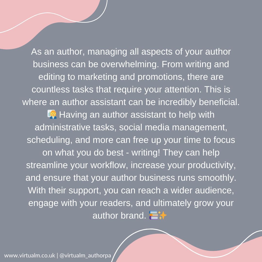 VMforAuthors's tweet image. Get in touch today and find out if we can help you find more time to write!

buff.ly/30vgpjz

#authorassistant #authorbusiness #productivity #writingcommunity #authorlife