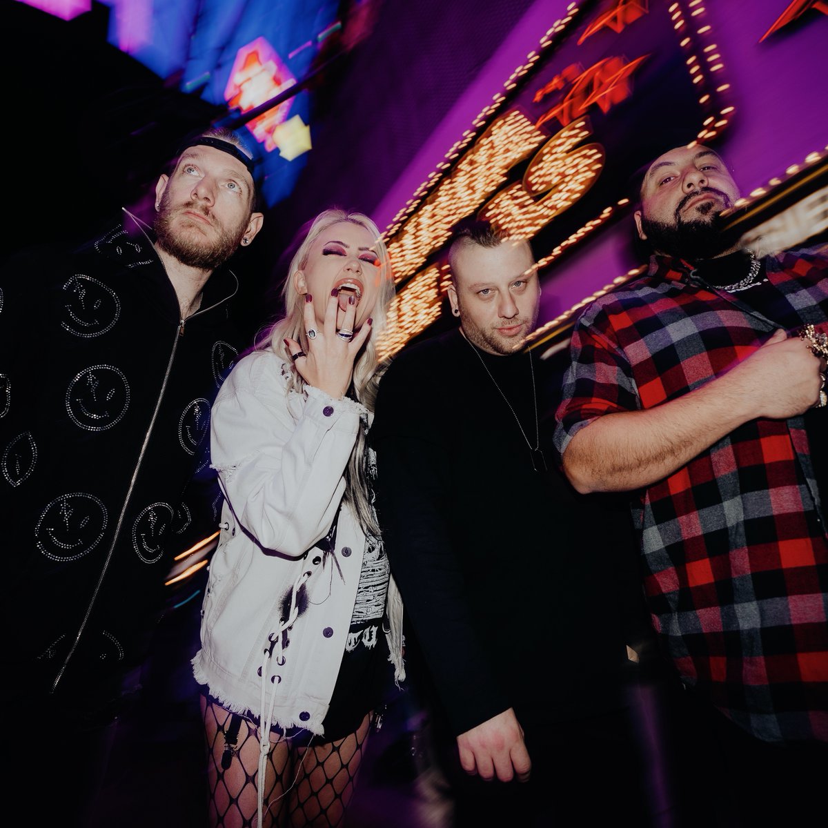 Detroit natives, <a href="/Kaleidoband/">KALEIDO</a>, had a blast venturing around #theDLasVegas last month during #NeonCityFestival weekend! These photos... 🤯🔥