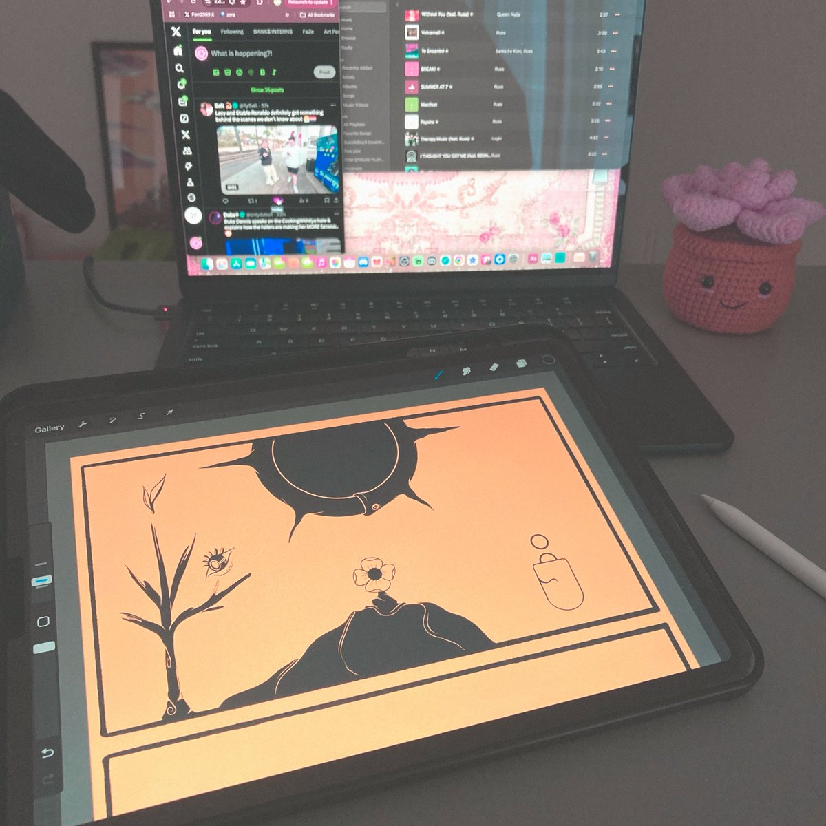 Pom2089's tweet image. I'm just that iPad dude. 🚧 #art #ProcreateArtist #LNF