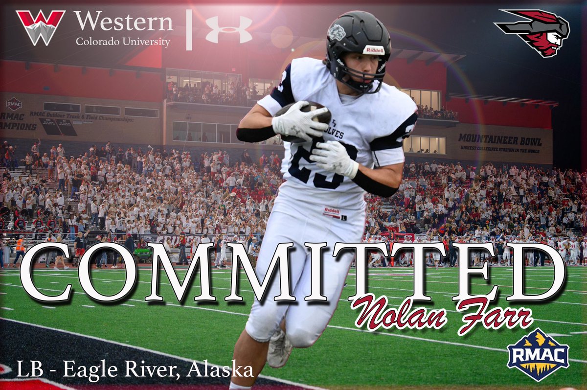 Nolan Farr 3⭐️ (@nolanfarr25) on Twitter photo #AGTG I am extremely excited to announce my commitment to continue my athletic and academic career at THE Western Colorado University!!🔴⚫️ #Blessed 🙏 Go Mountaineers!!
<a href="/COACH_JRC/">JR Conkright</a> <a href="/JGonzo_24/">John Gonzales</a> <a href="/CoachJVG/">Jake Van Groll</a> #AGTG I am extremely excited to announce my commitment to continue my athletic and academic career at THE Western Colorado University!!🔴⚫️ #Blessed 🙏 Go Mountaineers!!
<a href="/COACH_JRC/">JR Conkright</a> <a href="/JGonzo_24/">John Gonzales</a> <a href="/CoachJVG/">Jake Van Groll</a>