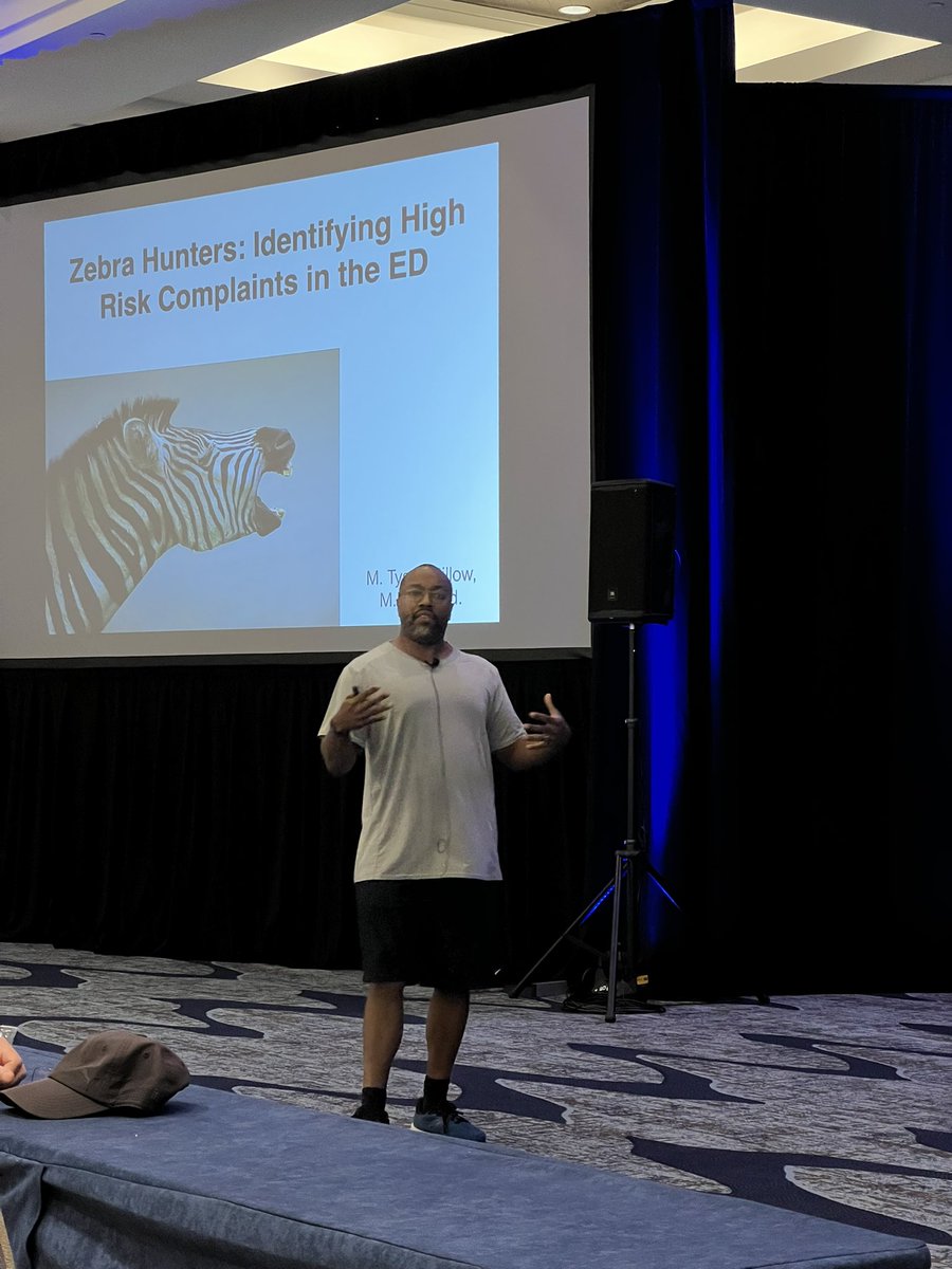 EmerginMedCME's tweet photo. Dr. Tyson Pillow provided tips catching zebras when you hear hoofbeats. 

Long story short…just get the CTA!

#EIMsurf24 https://t.co/OcMzCZew7a