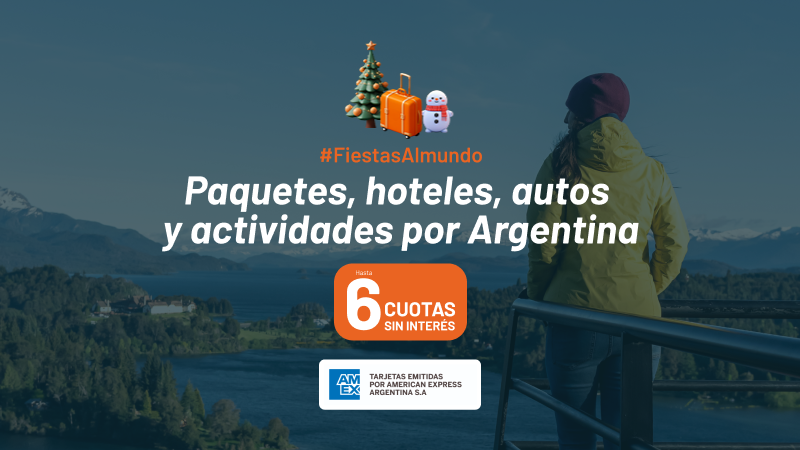 almundo_ar's tweet photo. 🇦🇷 Paquetes, hoteles, autos y actividades por Argentina con hasta 6 cuotas sin interés

🔗https://t.co/bPSqqkO7We

#FiestasAlmundo https://t.co/3VCHolM0D3