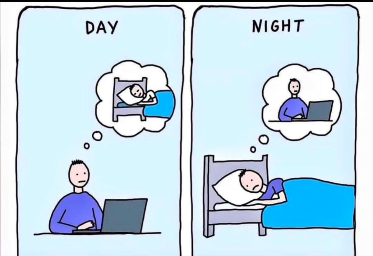 navyavarshini17's tweet photo. Why do I dream of working while sleeping and sleeping while working? Is this the ultimate productivity hack or just chaos?
#Relatable #SleepVsWork #LifeStruggles https://t.co/YuRHtNmFqG