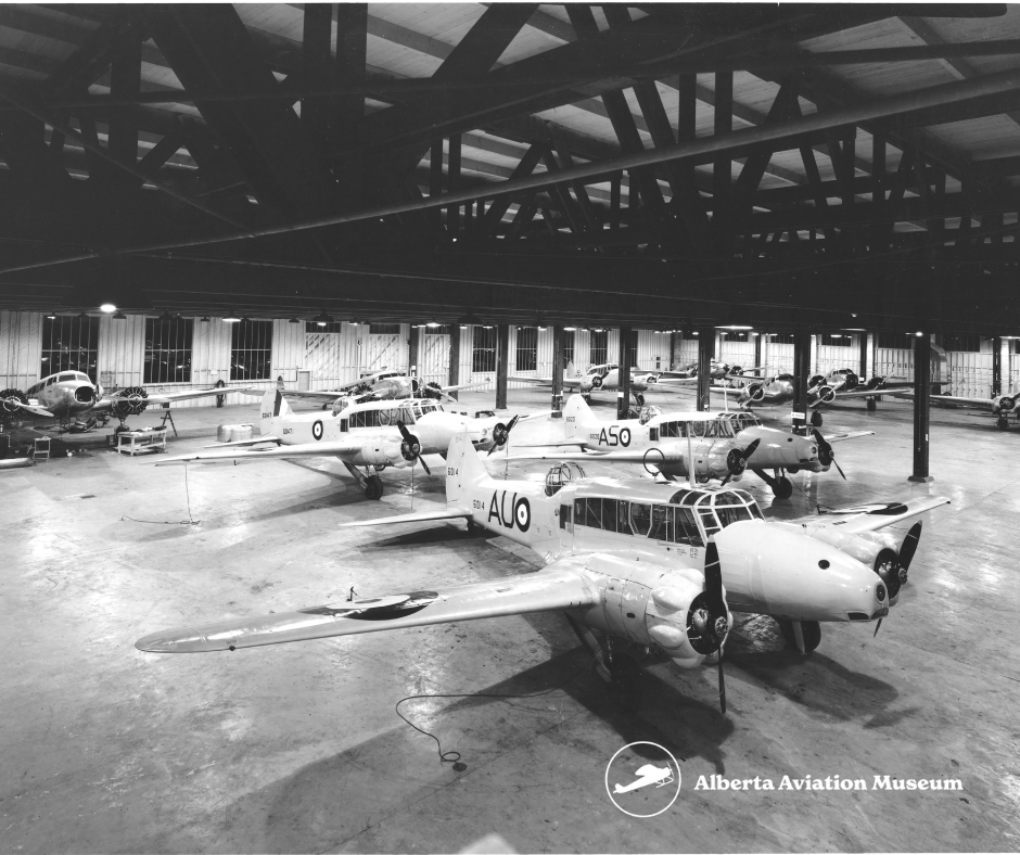 Take a look at this photo featuring Ansons lined up in front of No. 2 AOS Air Observer School in Edmonton! From left to right, you can see Ansons 6047, 6046, 6014, and 6020. Each of these aircraft played a crucial role in training aircrew during a pivotal time in aviation history