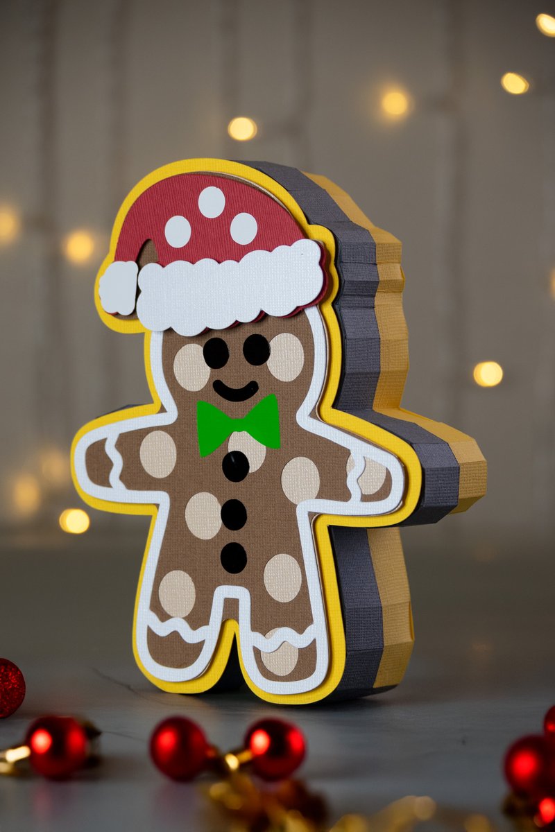 A cute gingerbread man, who wants some? #papercraft