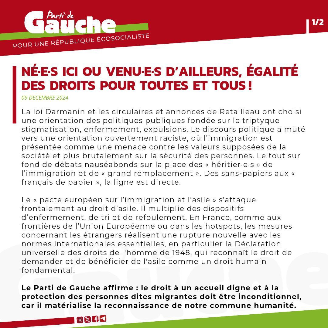 Pg34Herault's tweet photo. 🔴  Né•e•s ici ou venu•e•s d'ailleurs, égalité des droits pour toutes et tous ! 

Rdv demain, samedi 14 a 14h30 a la préfecture de #Montpellier
Manifestons pour la défense des droits des https://t.co/jVjlhfhjL3

#MigrantsDay https://t.co/Hxnswxky5S