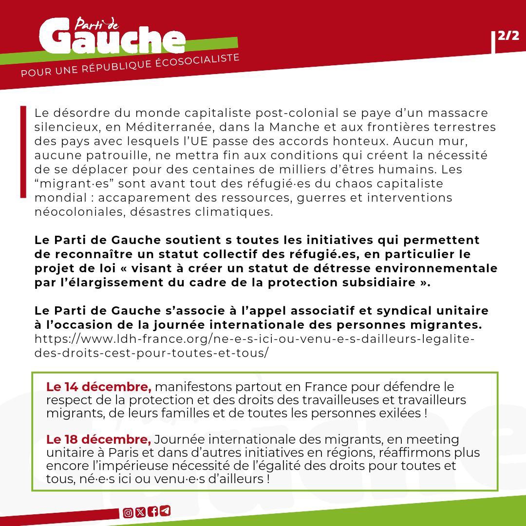 Pg34Herault's tweet photo. 🔴  Né•e•s ici ou venu•e•s d'ailleurs, égalité des droits pour toutes et tous ! 

Rdv demain, samedi 14 a 14h30 a la préfecture de #Montpellier
Manifestons pour la défense des droits des https://t.co/jVjlhfhjL3

#MigrantsDay https://t.co/Hxnswxky5S