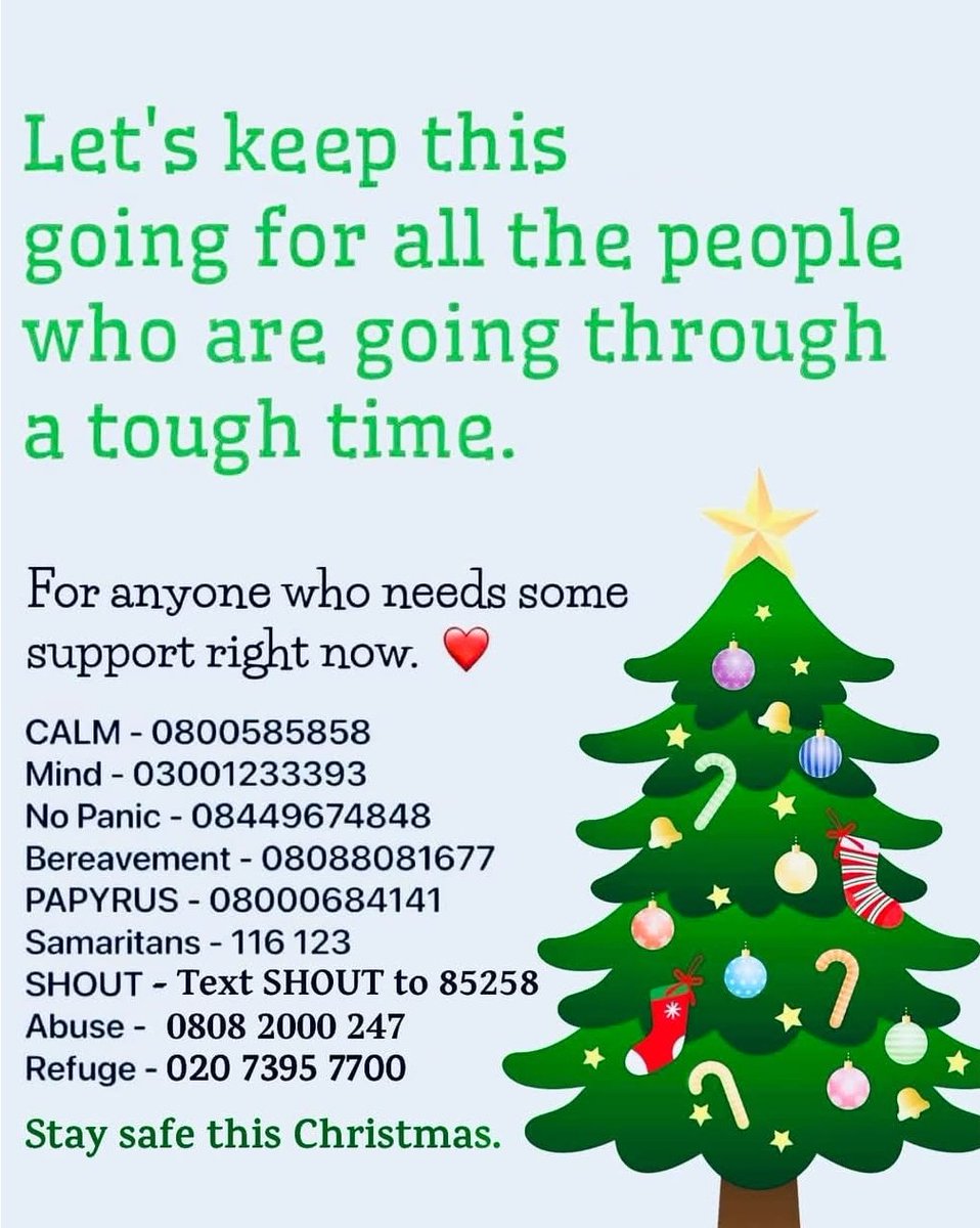 HC15OnTour's tweet photo. Christmas is not always a happy &amp; enjoyable time of year for some people. 

Here are some key phone numbers if needed.

Talking can change &amp; save lives, so please reach out if you need to ❤️ https://t.co/0iT6IFfv8Q