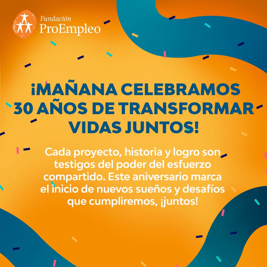 ¡Enhorabuena <a href="/FProempleo/">Fundación ProEmpleo</a> , por sus primeros 30 años de vida!

Que continúen apoyando a mucho cientos de miles de personas más, capacitándolas para iniciar y mejorar sus negocios y lograr su autoempleo.

Conoce más de su trabajo: proempleo.org.mx