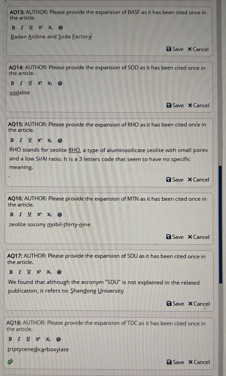 Thank you <a href="/Wiley_Chemistry/">Wiley Chemistry</a> &amp; Adv. Mater. for making me check what <a href="/BASF/">BASF</a> actually means. 
Spoiler: Baden Aniline and Soda Factory. 

I see a loong, (un)productive night ahead, with your (unintuitive) proof system.
Luckily I am familiar with MTN, SOD, #MOFs (already defined though)