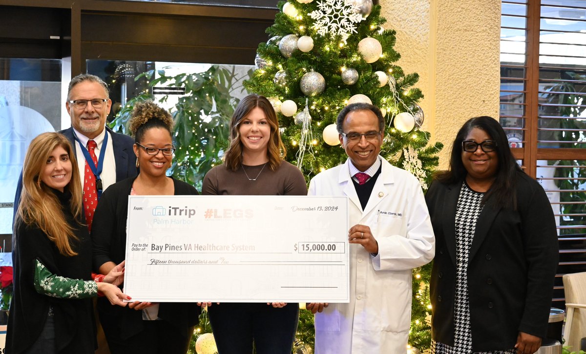 Thank you to Ms. Dana Fox, representative of Ladies Executive Golf Society: Tampa Chapter, and her partner Mr. Timothy Price (not pictured), representative of ITrip Palm Harbor, for generously donating $15,000 to support our mission of serving Veterans well at Bay Pines VA!