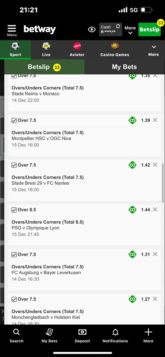 What a weekend without corners 12k odds I just placed a bet with Betway. Tap here to copy my bet or search for this booking code in the Multi Bet betslip X87F6192A betway.co.za/bookabet/X87F6…