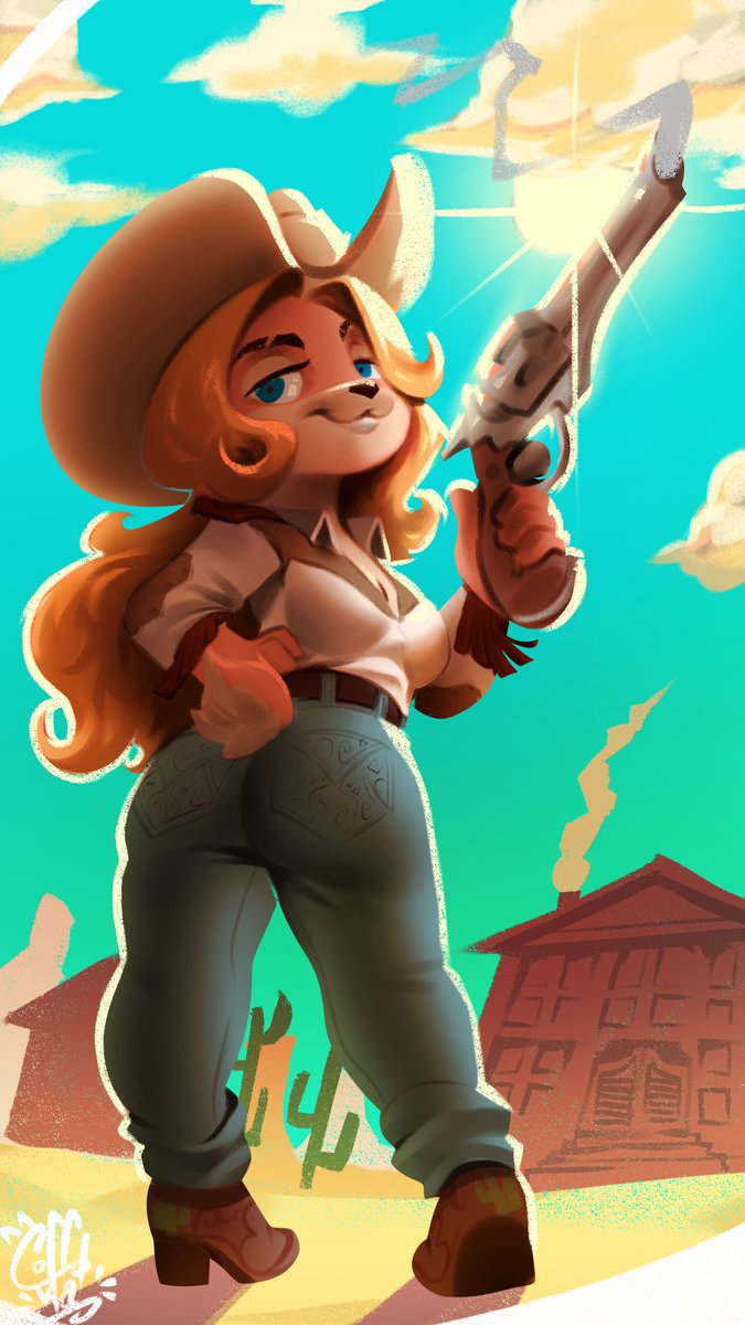 WHAT'YA LOOKING PARTNER? wanna have a word with my iron? 
[commission for <a href="/shady_macaw/">Treasure Mage</a>]
#commissionsopen #Commission