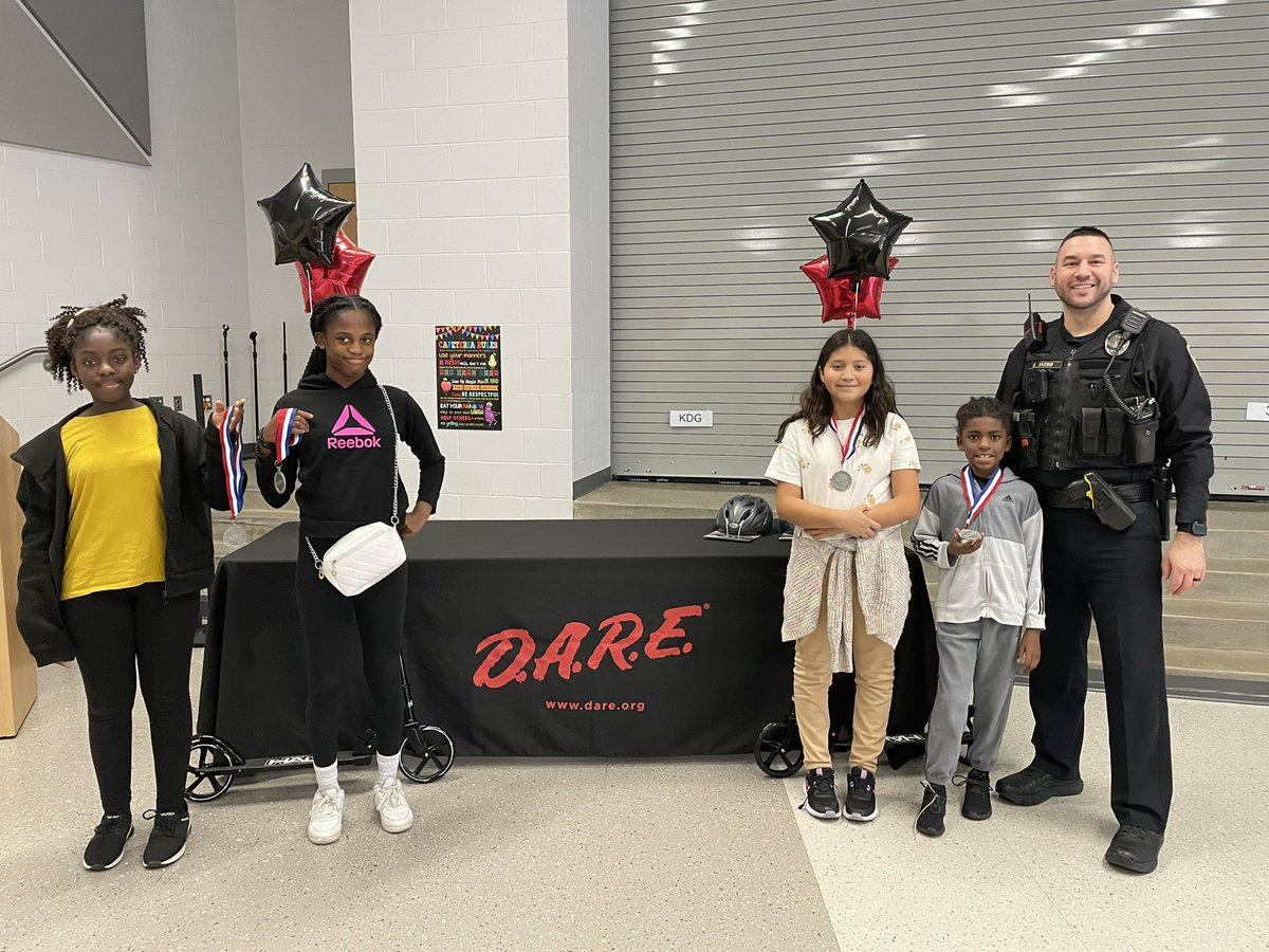 Congratulations to our 5th grade DARE essay winners!! Writing will take you far!