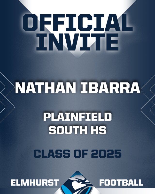 Nathan Ibarra (@nathanibarra50) on Twitter photo After a great Visit and conversation with @CoachMurray_EU , I am blessed to receive a roster spot from Elmhurst University! I would like to thank the <a href="/ElmhurstU_FB/">Elmhurst University Football</a> for the opportunity! After a great Visit and conversation with @CoachMurray_EU , I am blessed to receive a roster spot from Elmhurst University! I would like to thank the <a href="/ElmhurstU_FB/">Elmhurst University Football</a> for the opportunity!