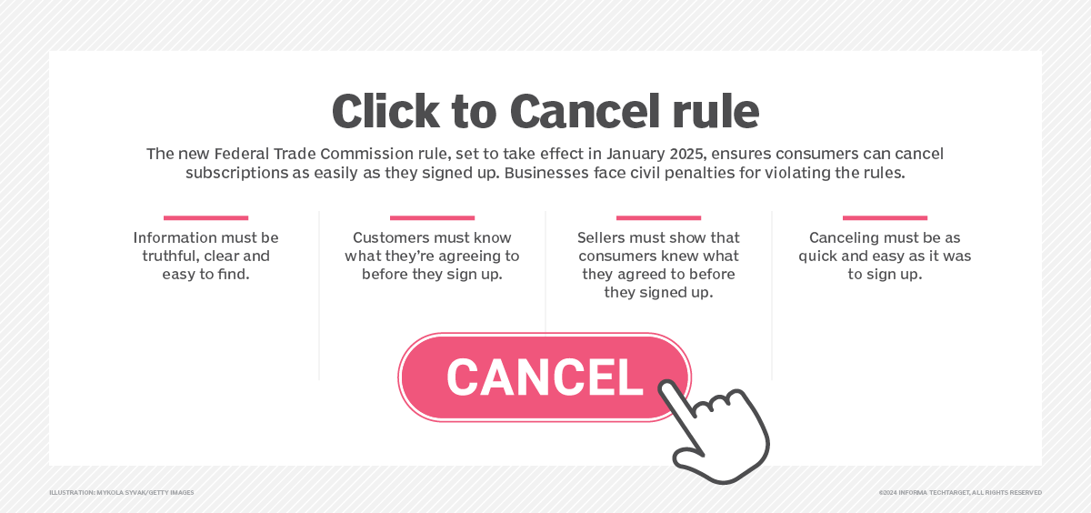TechTarget News (@techtargetnews) on Twitter photo No one can predict the future, but gambling types are willing to bet on #ClickToCancel's future -- because it's not just the #FTC putting the idea into law. Insights from <a href="/DonFluckinger/">Don Fluckinger</a>: bit.ly/49zkuYT No one can predict the future, but gambling types are willing to bet on #ClickToCancel's future -- because it's not just the #FTC putting the idea into law. Insights from <a href="/DonFluckinger/">Don Fluckinger</a>: bit.ly/49zkuYT