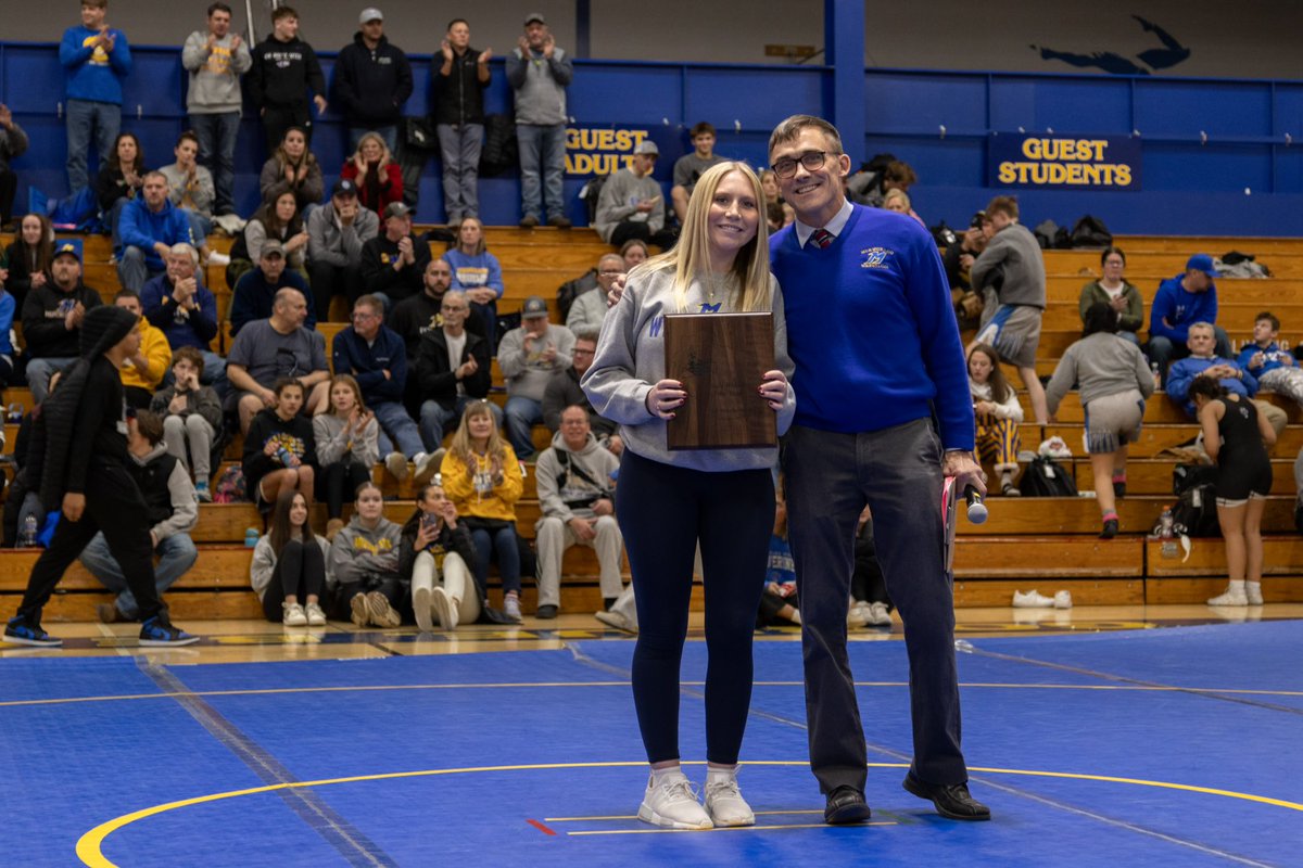 Mukwonago Wrestling (@mukwrestling) on Twitter photo Team is now 7-1 in dual meets and heading to Green Bay. Some special guests last night for our home triangular.
Honored the 20th anniversary of our first trip to Team State and recognized, Josie Stachowski, the 2024 Female WWCA State Wrestler of the Year! <a href="/BarefootProdLLC/">Barefoot Productions</a> Team is now 7-1 in dual meets and heading to Green Bay. Some special guests last night for our home triangular.
Honored the 20th anniversary of our first trip to Team State and recognized, Josie Stachowski, the 2024 Female WWCA State Wrestler of the Year! <a href="/BarefootProdLLC/">Barefoot Productions</a>