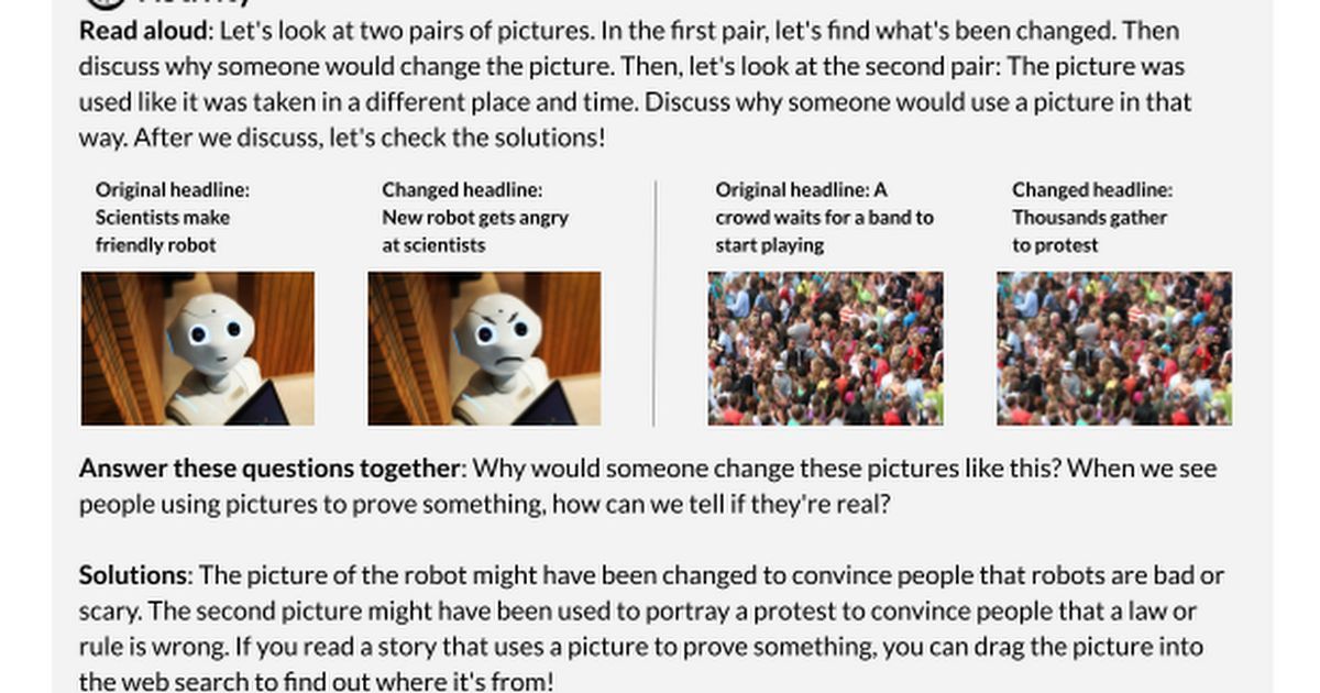 Kids find and read news in lots of different ways. This week, 5th graders were taught how to interpret what they see, the structure of an online news article,  and how to use it.  Reinforce this concept with your kids with this Family Activity: buff.ly/3DdNadT.