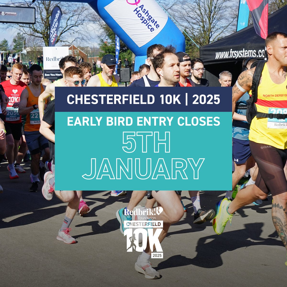 Don't forget that our Early Bird entry is only open until 5th January 🚨

Register for next year's @Redbrik Foundation Chesterfield 10k here:  myraceentries.co.uk/RC10K/HomePage…

#Chesterfield #Chesterfield10k #RedbrikFoundation #Running #Runners #Derbyshire