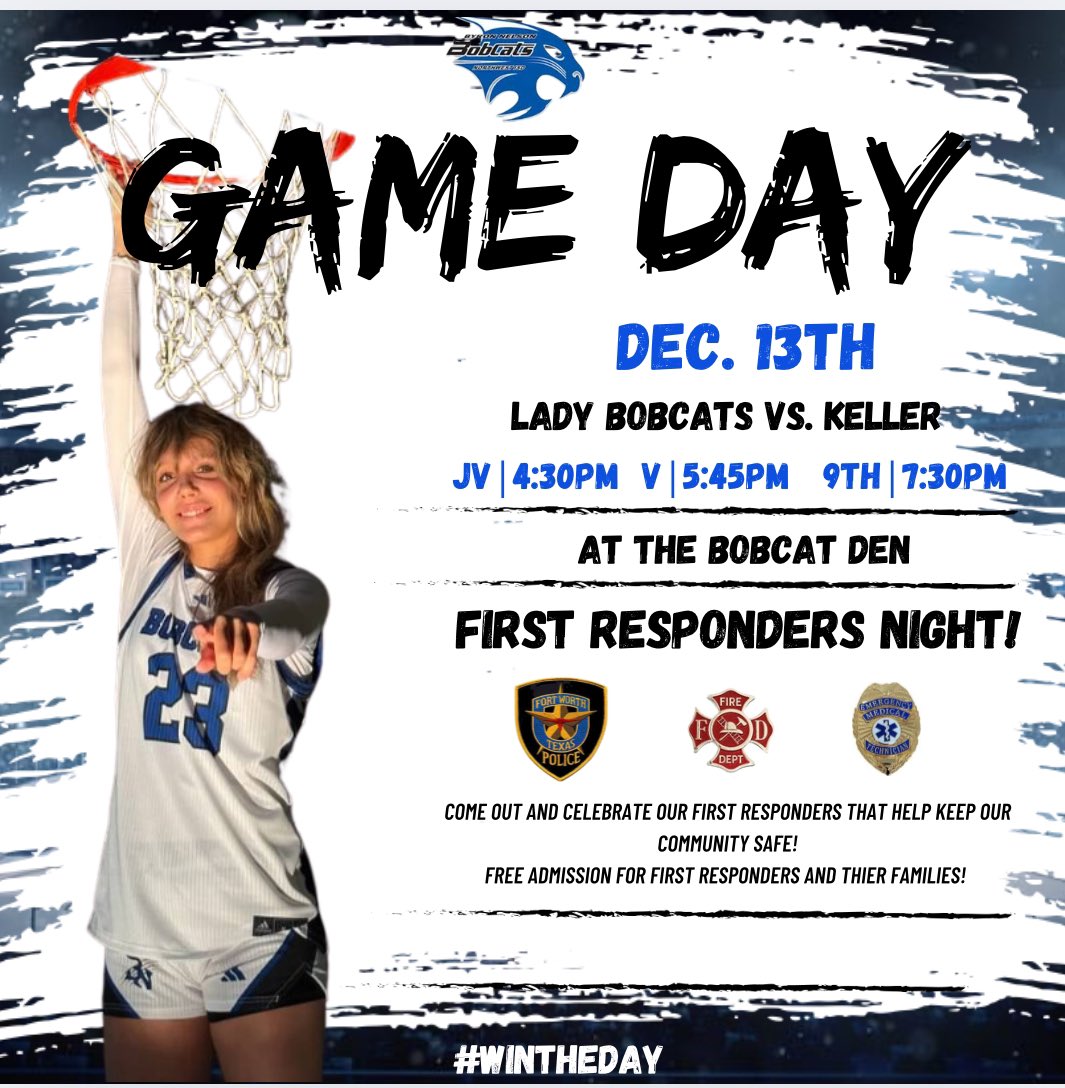 Byron Nelson Girls Basketball (@bnhsgbasketball) on Twitter photo FriYay means GAME DAY‼️ Today your Lady Bobcats face Keller in our 4th district game. We are also celebrating our 1st responders! So please come out tonight! Tip off begins at 4:30pm! #wintheday 💙🐾
<a href="/tracie412/">Coach TRobb</a> <a href="/coachbfoster/">B. Foster</a> <a href="/Coach_Reeves28/">Bryan Reeves</a> <a href="/ByronNelsonHigh/">Byron Nelson HS</a> <a href="/NISDAthletics/">NISD Athletics</a> FriYay means GAME DAY‼️ Today your Lady Bobcats face Keller in our 4th district game. We are also celebrating our 1st responders! So please come out tonight! Tip off begins at 4:30pm! #wintheday 💙🐾
<a href="/tracie412/">Coach TRobb</a> <a href="/coachbfoster/">B. Foster</a> <a href="/Coach_Reeves28/">Bryan Reeves</a> <a href="/ByronNelsonHigh/">Byron Nelson HS</a> <a href="/NISDAthletics/">NISD Athletics</a>