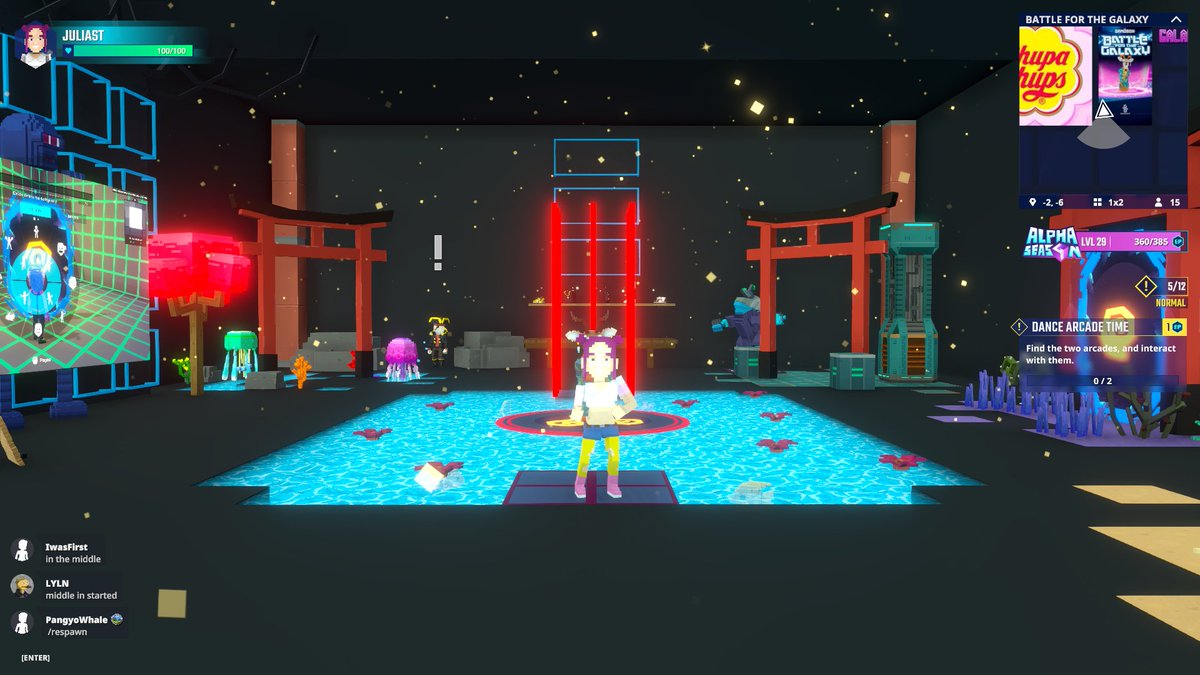 Training at the Battle of Galaxy Dojo in <a href="/TheSandboxGame/">The Sandbox</a>. Preparing to defend the universe, one punch at a time! 🥋🌌 @dancefightapp register-landings.sandbox.game/alphaseason4-s… #TheSandbox #AlphaSeason4 #AS4SocialChallenge