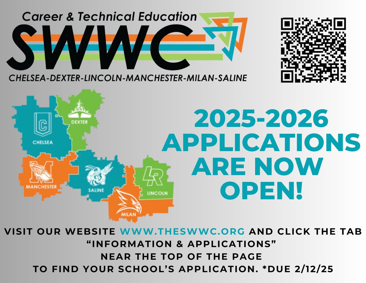 We are now accepting applications for the 2025-26 school year! Follow the information on the graphic
